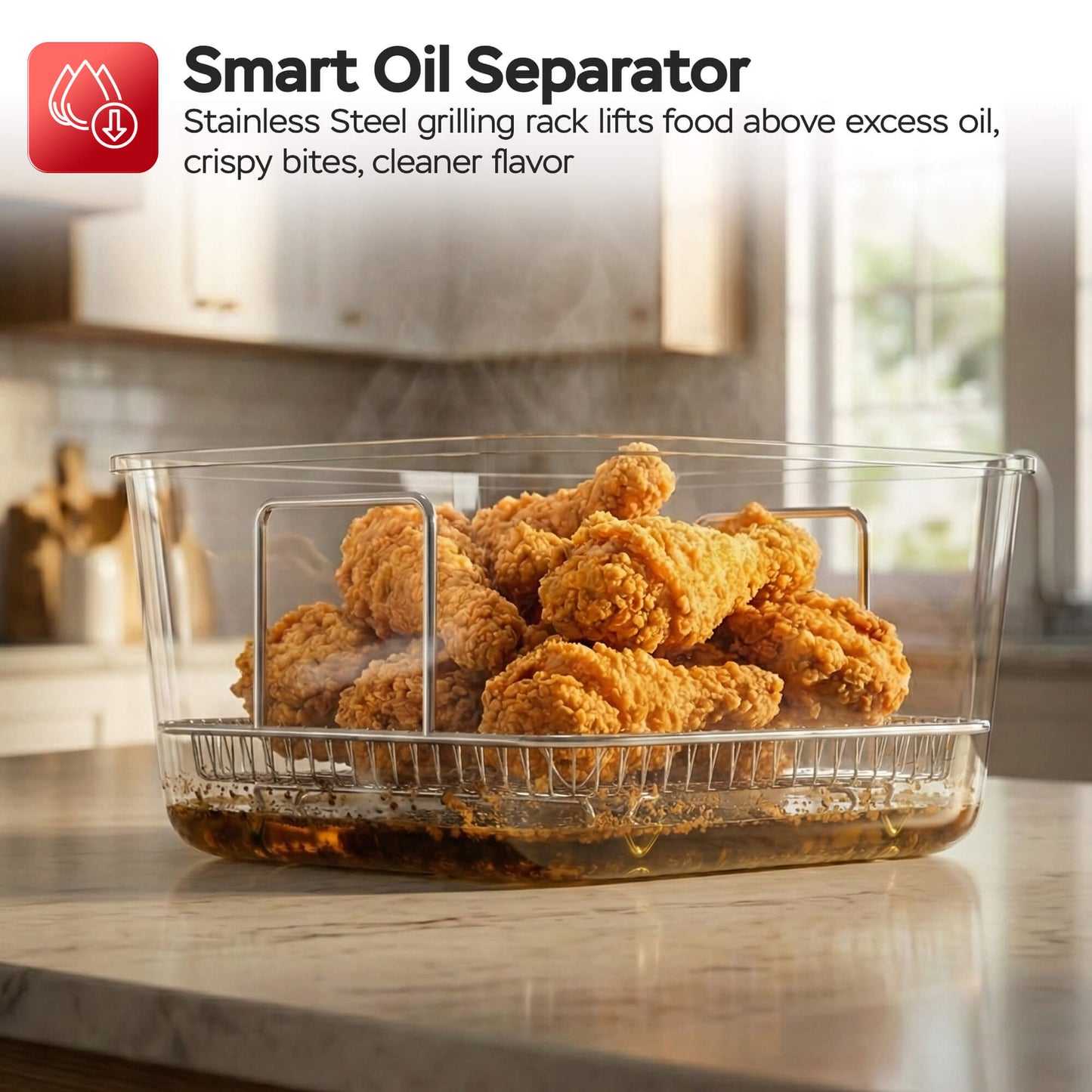 Дигитален AirFryer TurboTronic TT-AFG6, 1600W, 6L, 7 програми