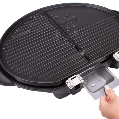 Електрическо барбекю 2 в 1 TurboTronic TT-BBQ5, 2400W, с капак, термостат и странична масичка