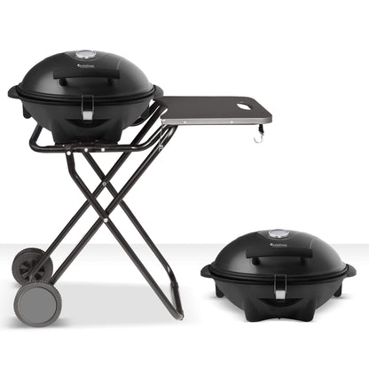 Електрическо барбекю 2 в 1 TurboTronic TT-BBQ5, 2400W, с капак, термостат и странична масичка