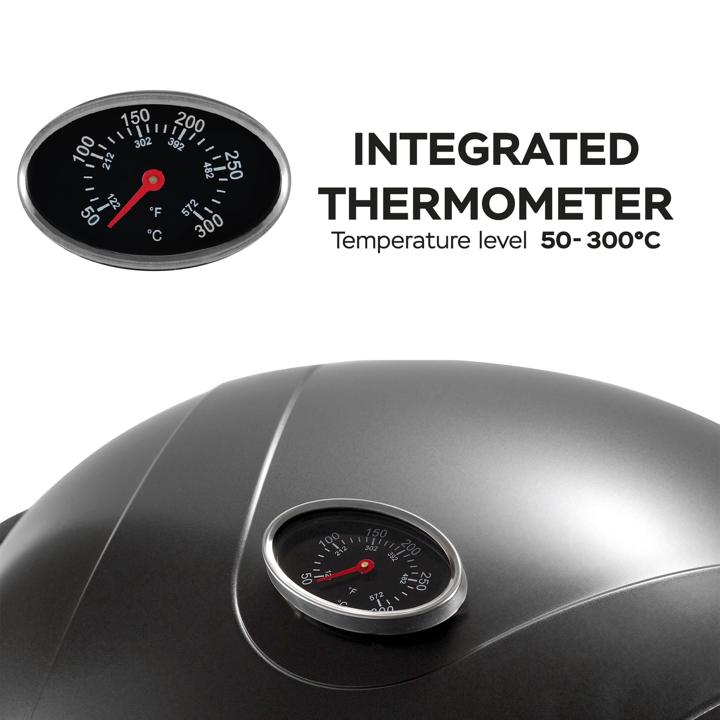 Електрическо барбекю 2 в 1 TurboTronic TT-BBQ5, 2400W, с капак, термостат и странична масичка