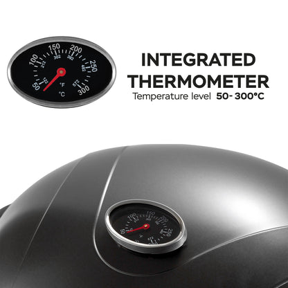 Електрическо барбекю 2 в 1 TurboTronic TT-BBQ5, 2400W, с капак, термостат и странична масичка