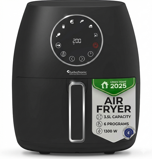 Дигитален Airfryer Turbotronic TT-AF210, 3,5L, LED дисплей, 6 предварителни програми, 1300W