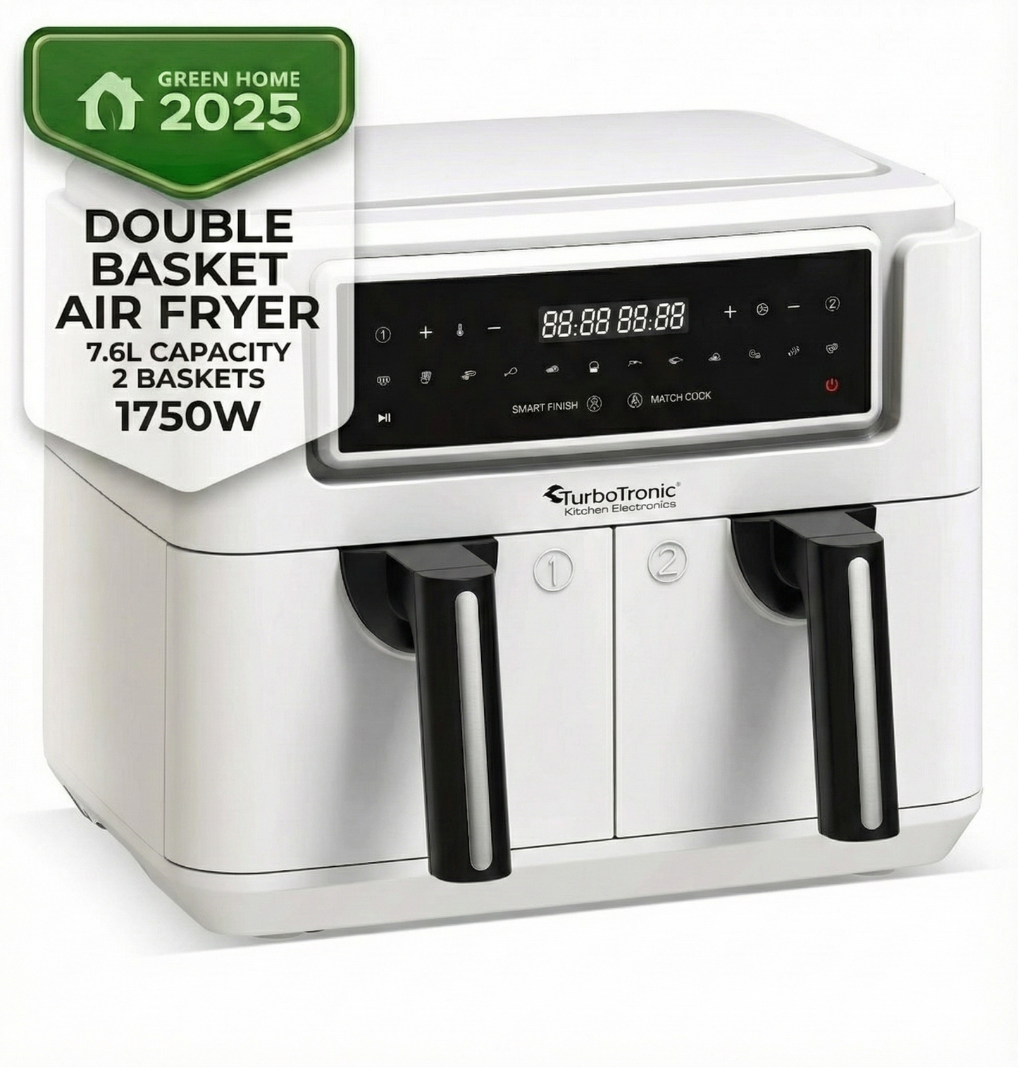 AirFryer TurboTronic TT-AF118, 7.6L, 1750W, 12 програми