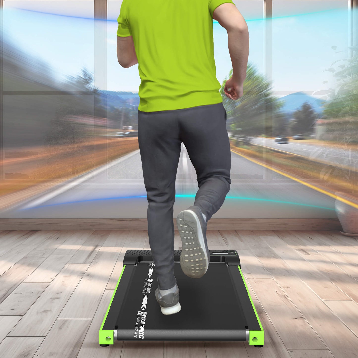 Пътека за ходене Turbotronic, ST-510, регулируема скорост, 4 зададени програми, дистанционно управление, LED дисплей