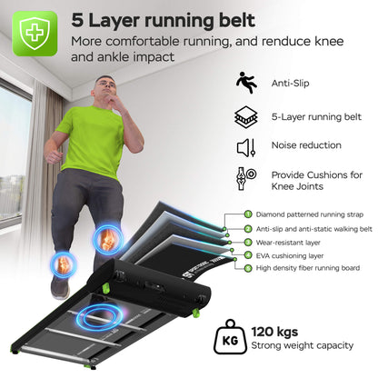 Пътека за ходене Turbotronic, ST-510, регулируема скорост, 4 зададени програми, дистанционно управление, LED дисплей