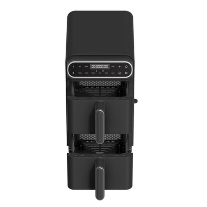 Колонен AirFryer TurboTronic TT-AF500D, 2460W, 11L (2×5.5L), 6 функции, 200°C, тъч дисплей