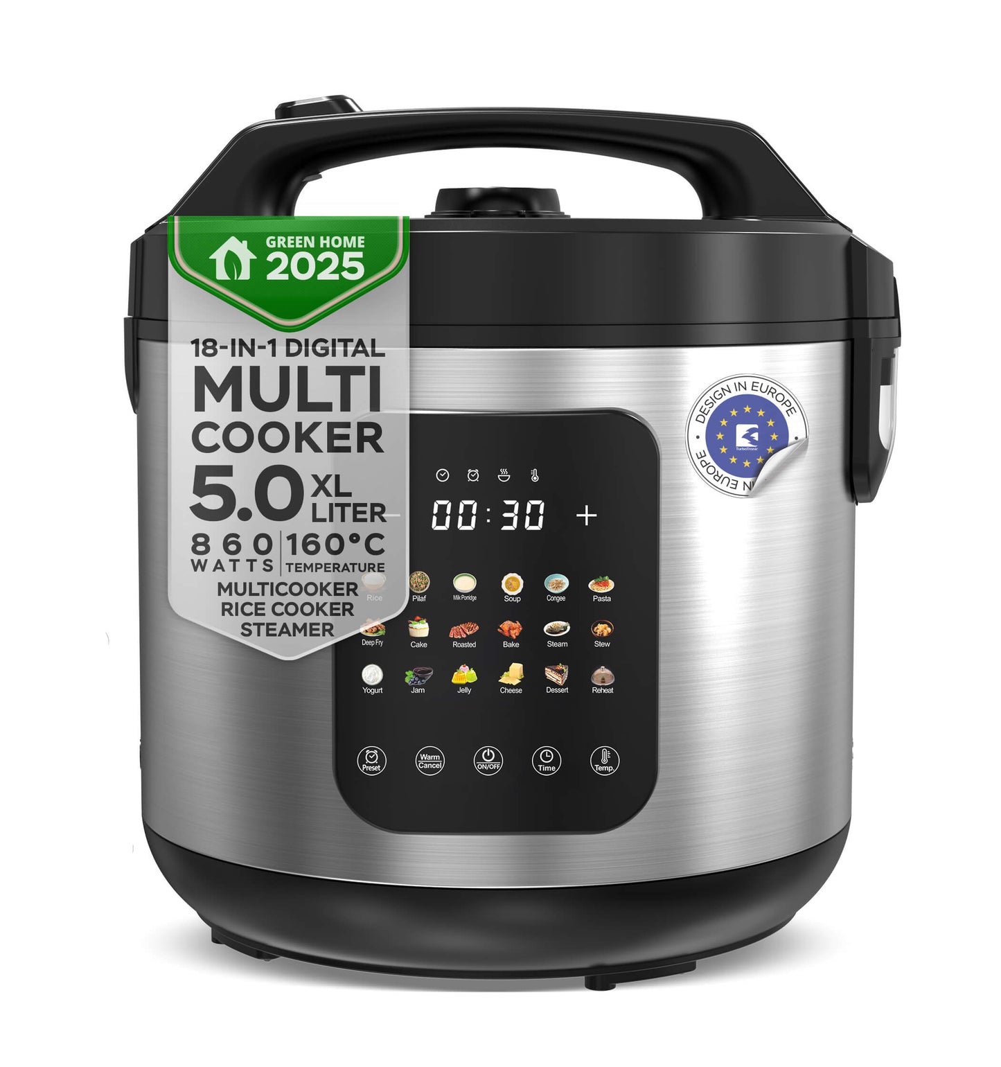 Мултикукър TurboTronic CookMaster 18в1, TT-DMC18, 5L, 860W