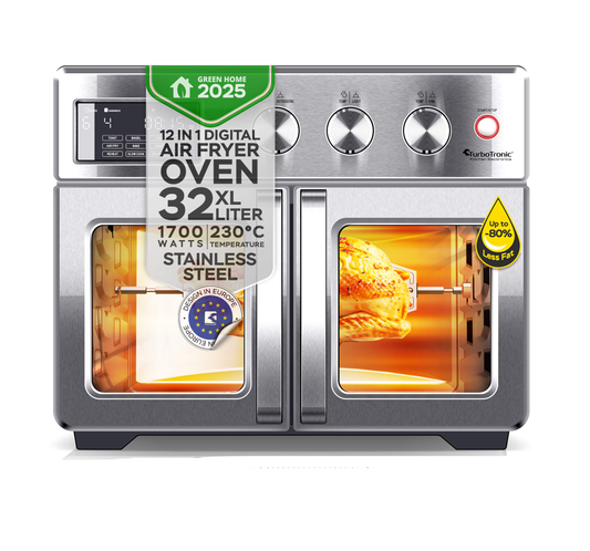 Мултифункционална фурна TurboTronic AirChef Legendary TT-AFD32, 32L, 1700W, 12 програми, LED дисплей, до 230°C