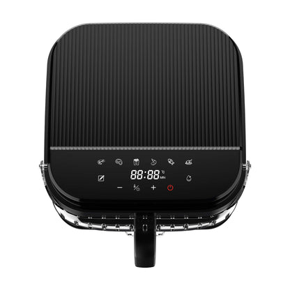 Фритюрник с горещ въздух TurboTronic TT-AFG5, 5.5L, 1200W, стъклена кошница, дигитален контрол, 8 програми