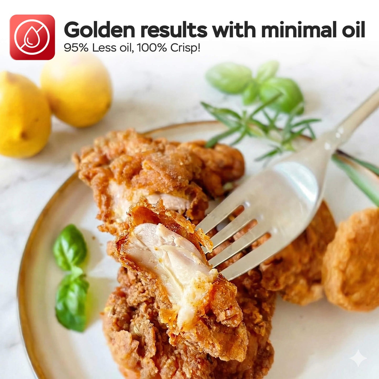 Дигитален AirFryer TurboTronic TT-AFG6, 1600W, 6L, 7 програми