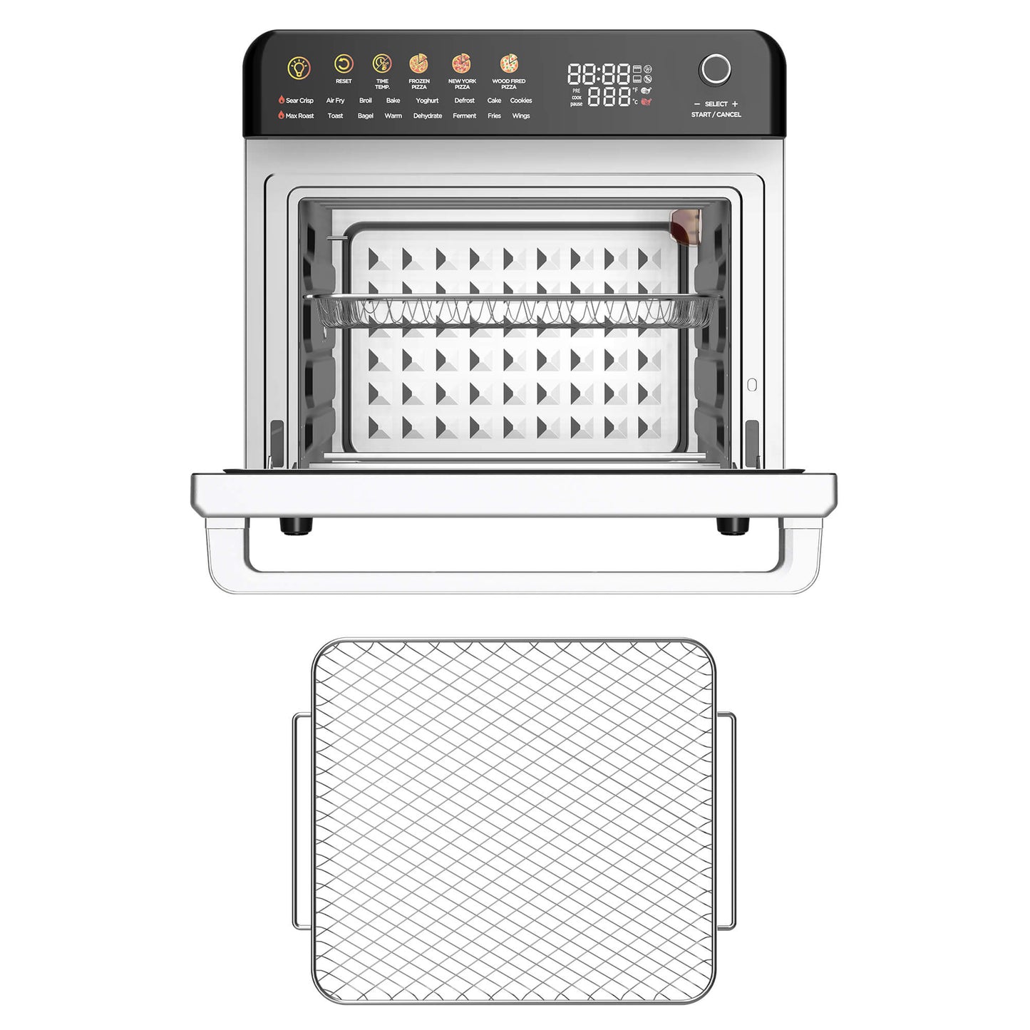 Мултифункционална фурна с въздух TurboTronic TT-AFO310, 2200W, 34L, до 350°C, 16 програми, LED дисплей