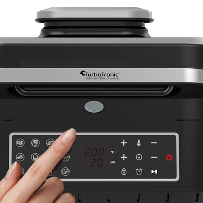 AirFryer грил 6 в 1 TurboTronic TT-AG700, 260°C, 6.5L, циклонна технология, тъч дисплей, Smart термометър