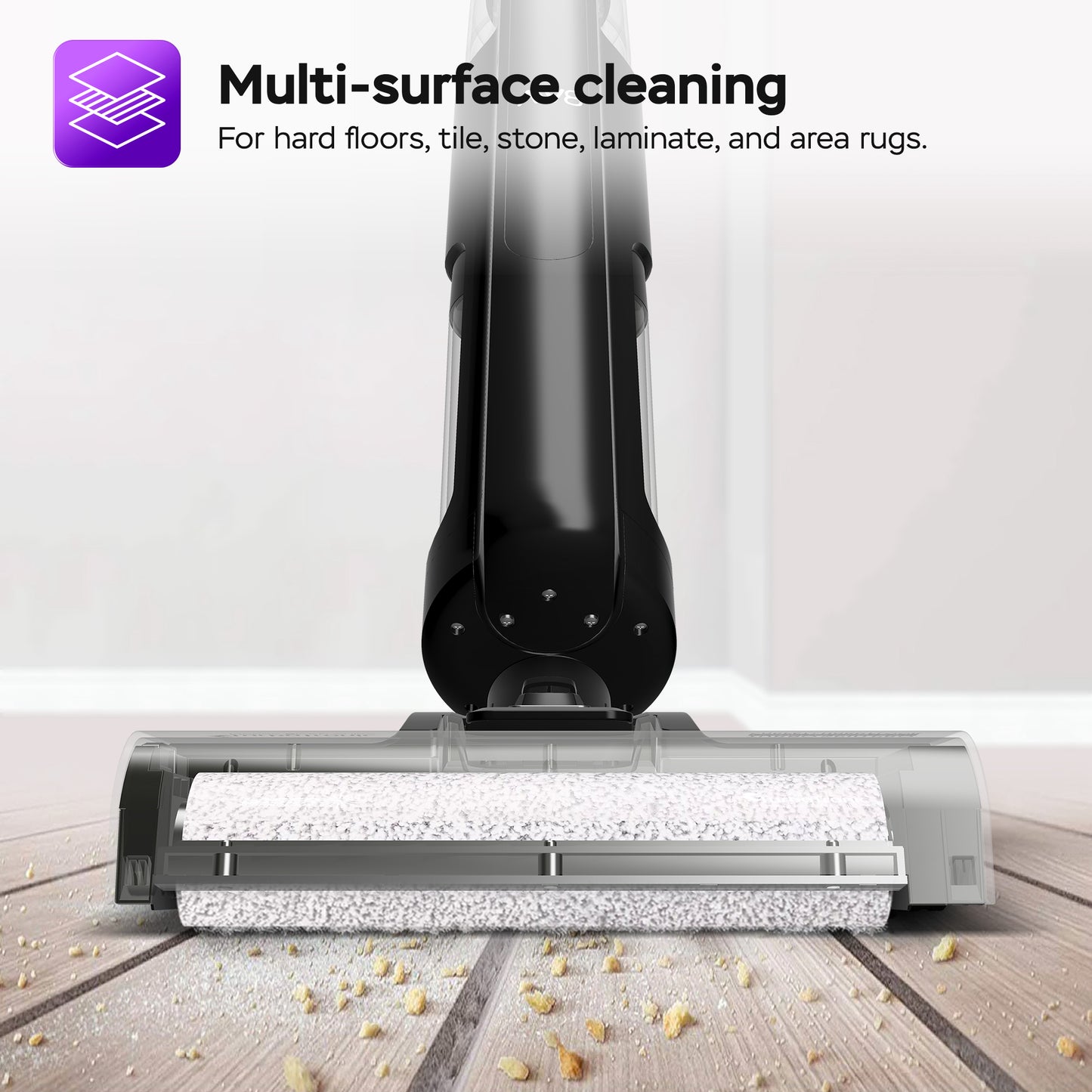 Вертикална прахосмукачка 2 в 1 TurboTronic TT-AIV8, 180W, 22.2V, мокро и сухо почистване, 600ml/450ml, ≤80dB