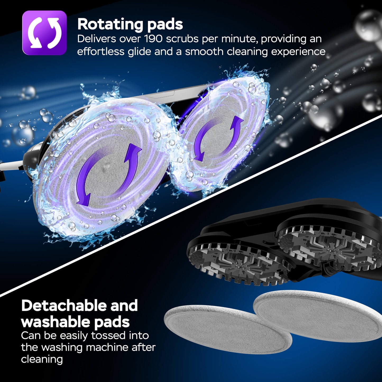 Вертикална парочистачка Turbotronic TT-AQV700 STEAM & SCRUB MOP