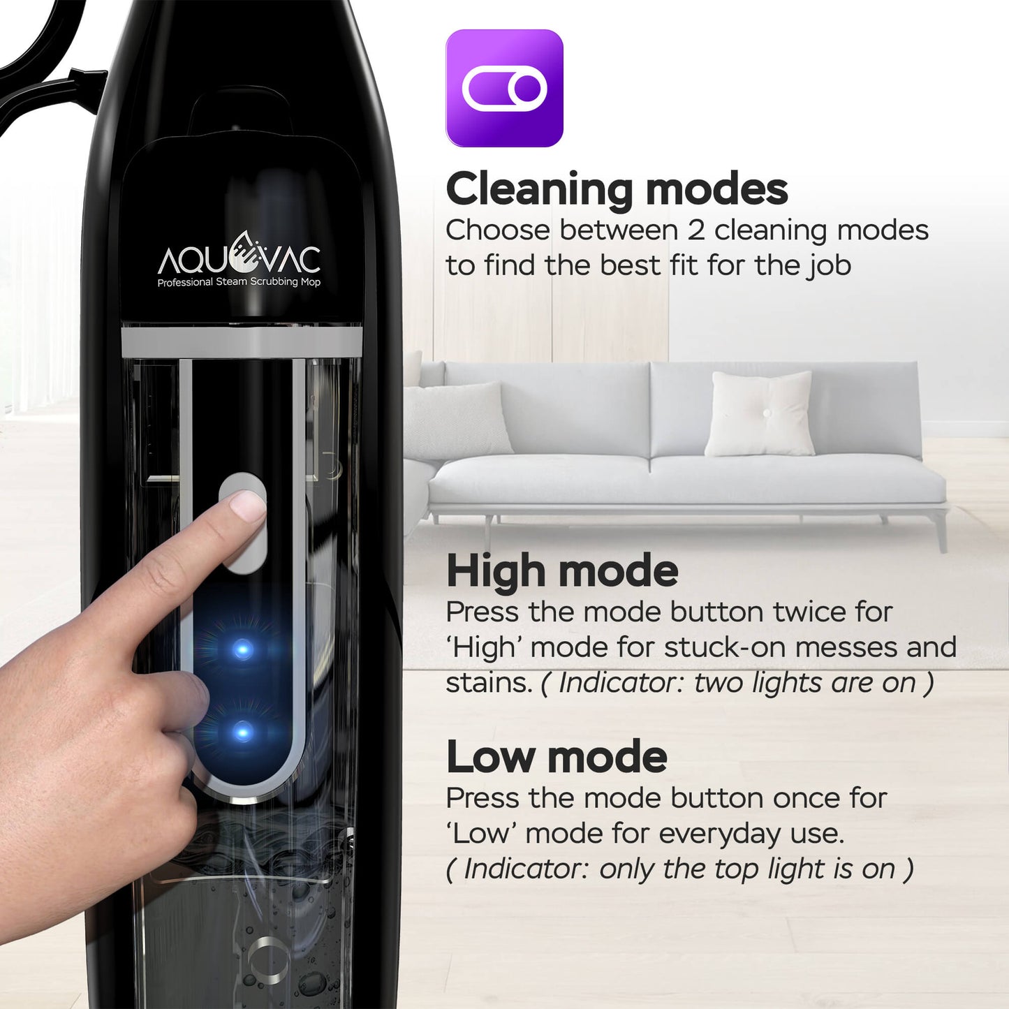 Вертикална парочистачка Turbotronic TT-AQV700 STEAM & SCRUB MOP