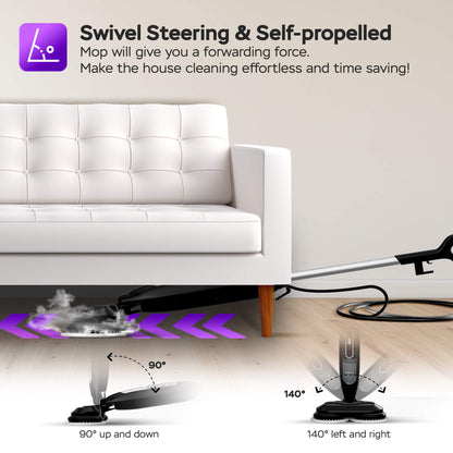 Вертикална парочистачка Turbotronic TT-AQV700 STEAM & SCRUB MOP