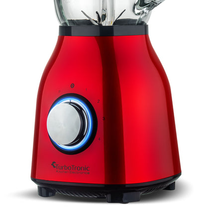 Стъклен блендер TurboTronic ТТ-BG6, 1400W, 1.5L, 6 ножа, Pulse функция, 4 скорости, стоманен корпус