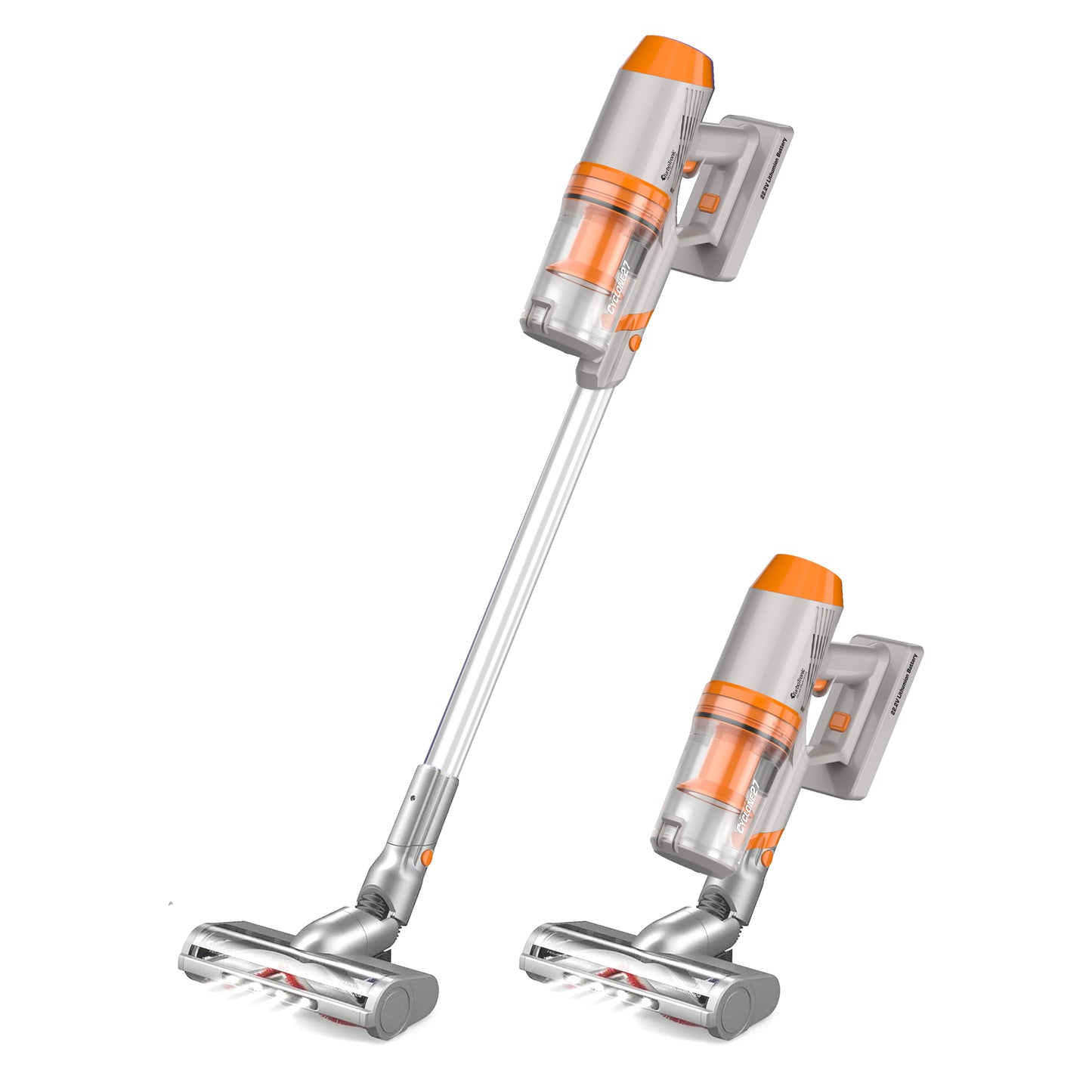 Вертикална прахосмукачка TurboTronic TT-C27, 11 kPa, 0.9L, безжична 2в1, 2.8 кг, HEPA