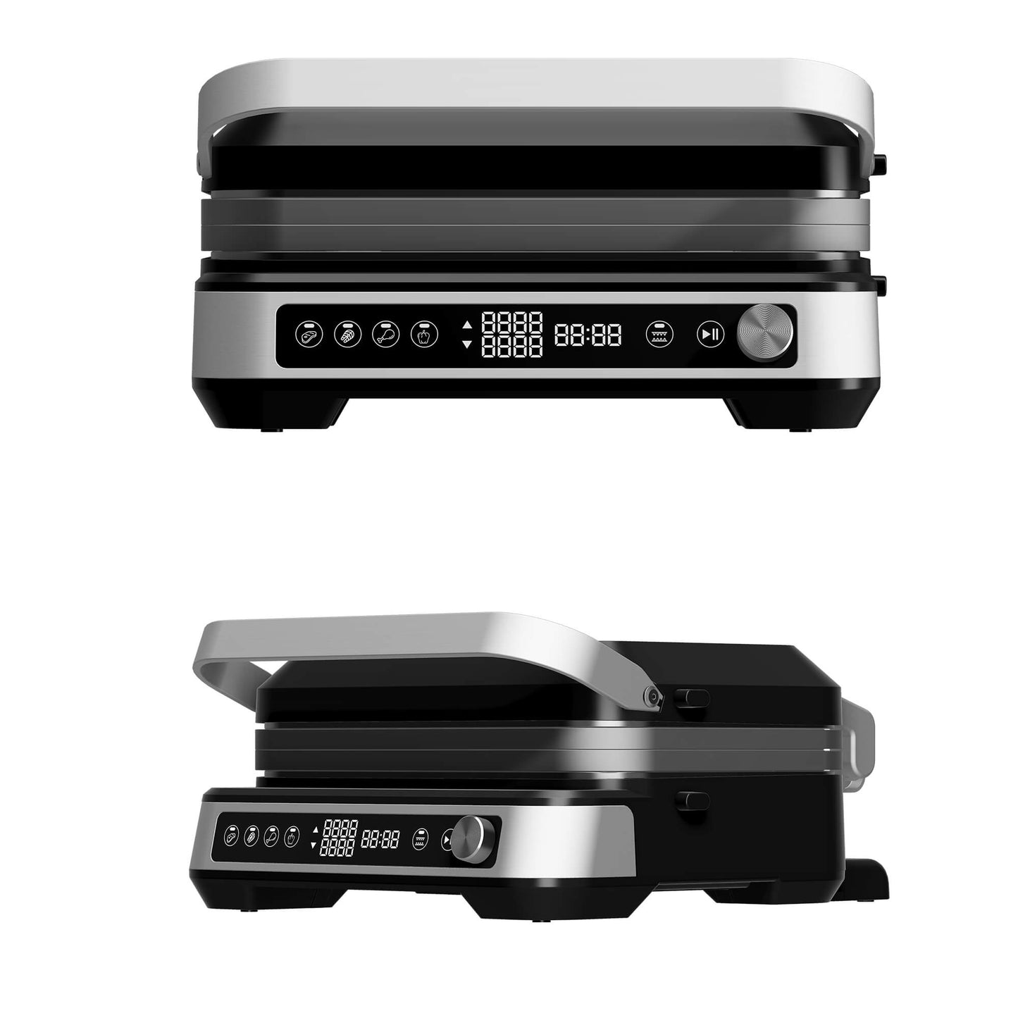 Контактен грил Turbotronic TT-CG1W 4 зададени програми, 4плочи, LED дисплей, 2000W,