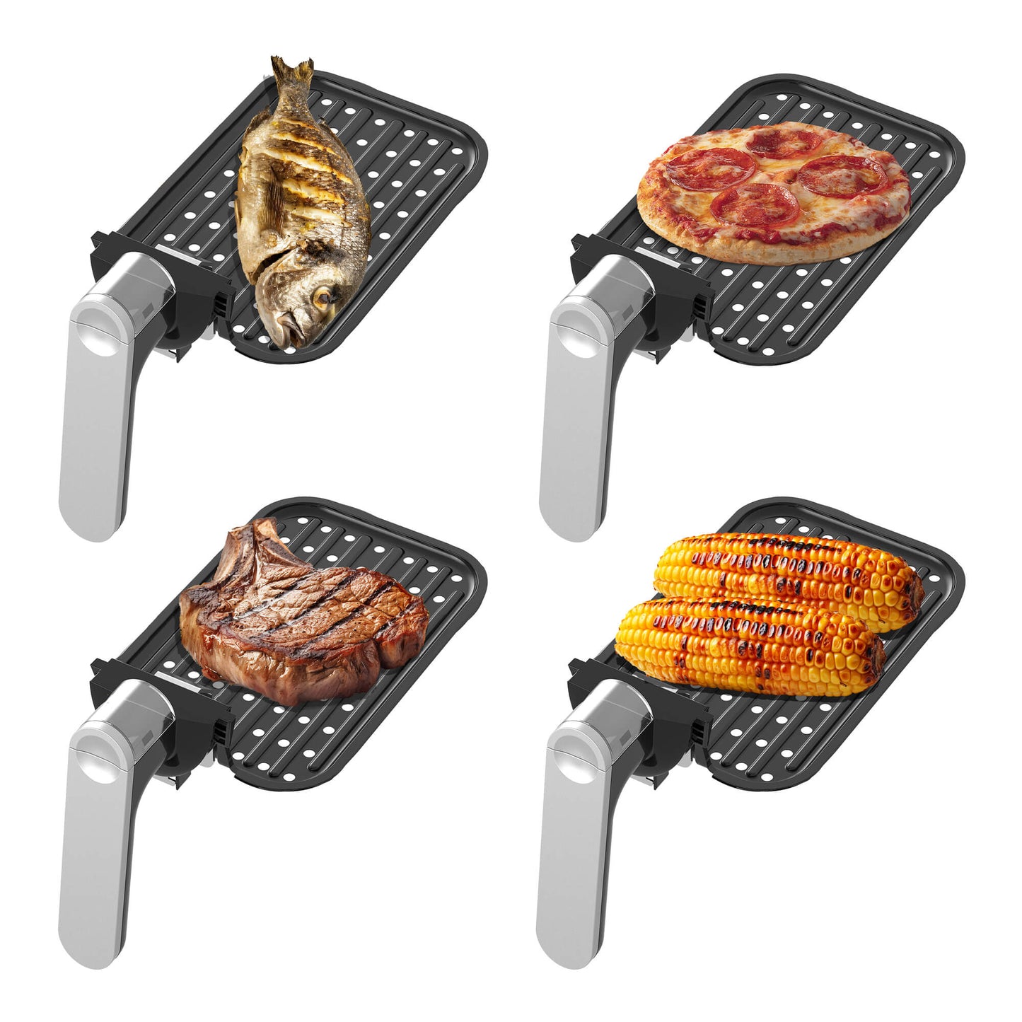 AirFryer TurboTronic Multi DualChef, TT-DAF8, 9L (2×4.5L), 2200–2600W, 10 програми