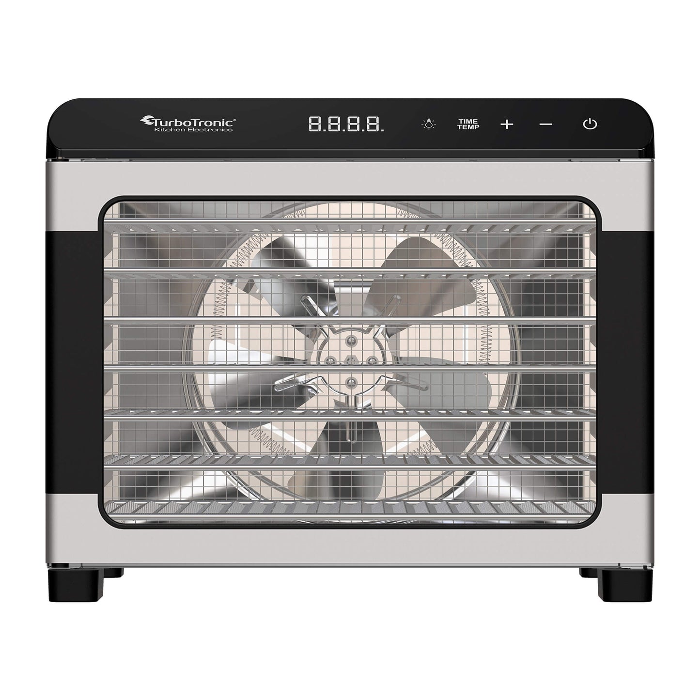 Дехидратор за храна TurboTronic TT-FD55, 675W, 7 тави от неръждаема стомана, дигитален контрол, 35–75°C