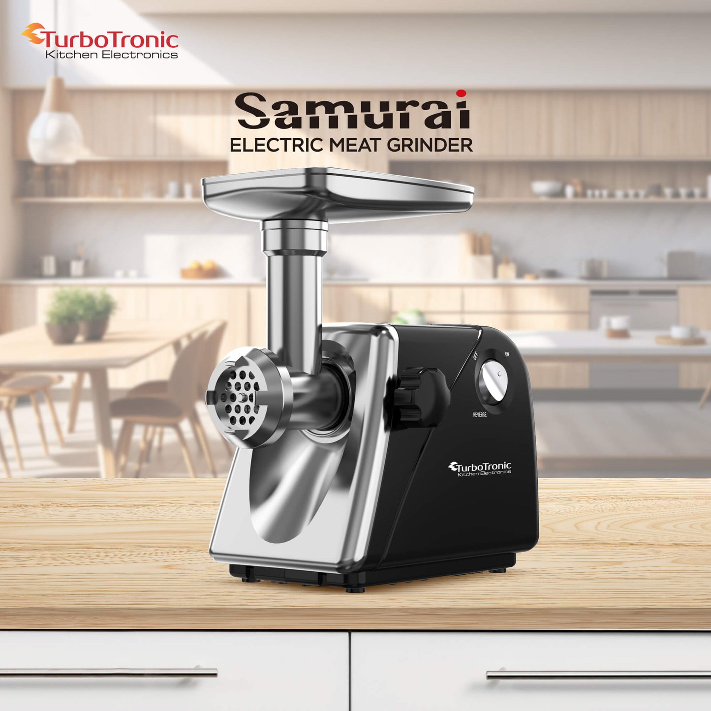 Професионална месомелачка  Месомелачка Turbotronic TT-MG20, неръждаема стомана, мултифункционална,  2000W,