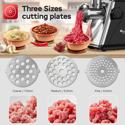 Професионална месомелачка  Месомелачка Turbotronic TT-MG20, неръждаема стомана, мултифункционална,  2000W,