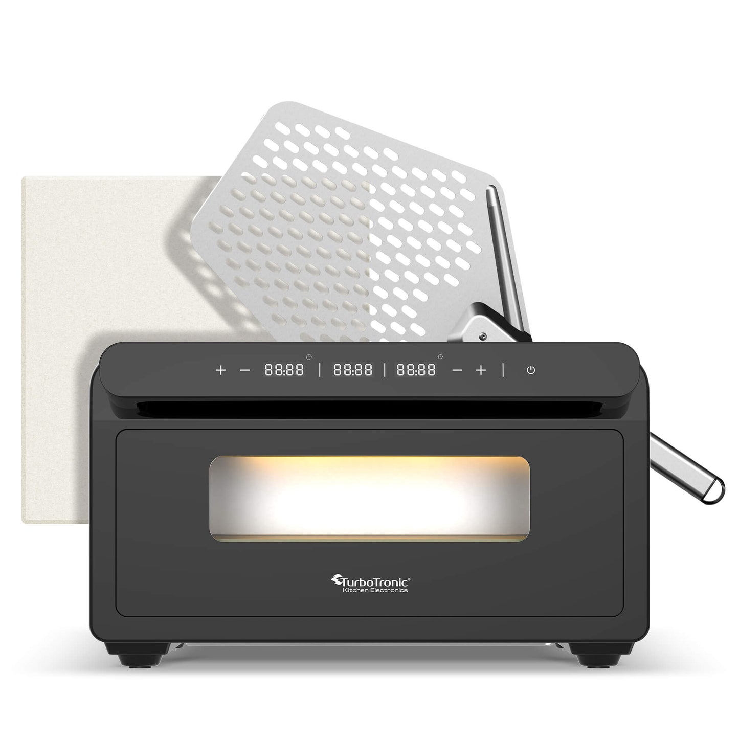 Електрическа пещ за пица TurboTronic TT-PO15, 2000W, до 430°C, 13L, за 12” пица, цифров контрол