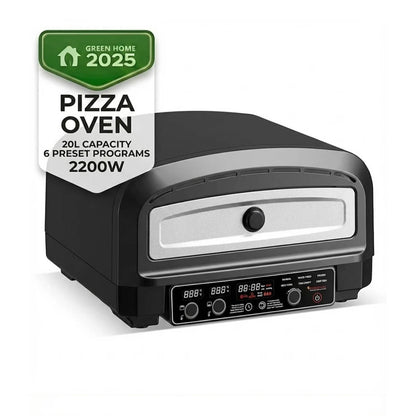 Мултифункционална пещ за пица Turbotronic Pizzaliano TT-PO14, 20L, 6предварителни програми, лед дисплей, 2200W