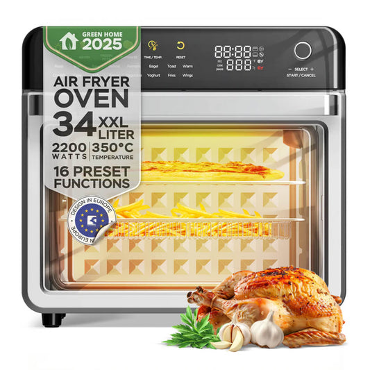 Мултифункционална фурна с въздух TurboTronic TT-AFO310, 2200W, 34L, до 350°C, 16 програми, LED дисплей