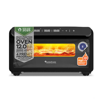 Електрическа пещ за пица TurboTronic TT-PO15, 2000W, до 430°C, 13L, за 12” пица, цифров контрол