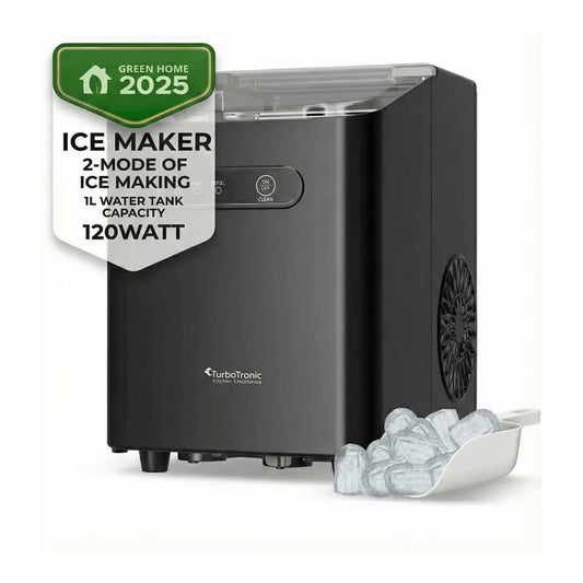 Ледогенератор TurboTronic Iceberg TT-ICM1, 120W, 10 кг/24ч, 2 размера кубчета, 1L резервоар, Soft Touch панел