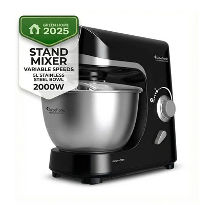 Планетарен миксер TurboTronic ProMix, TT-002, 2000W, 5L, 10 скорости + пулс, неръждаема купа