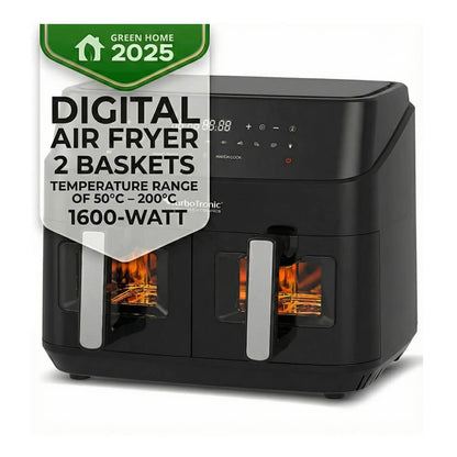 AirFryer TurboTronic AirChef Pro, TT-DAF6W, 6L, 1600W, 40–200°C, таймер до 60 мин