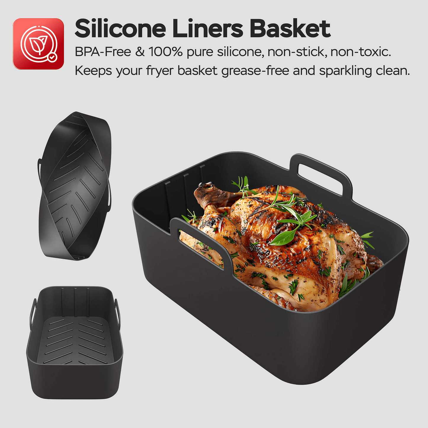 Дигитален Airfryer TurboTronic AirChef TT-AF250, 6L, лед дисплей, 12предварителни програми, 1500W,