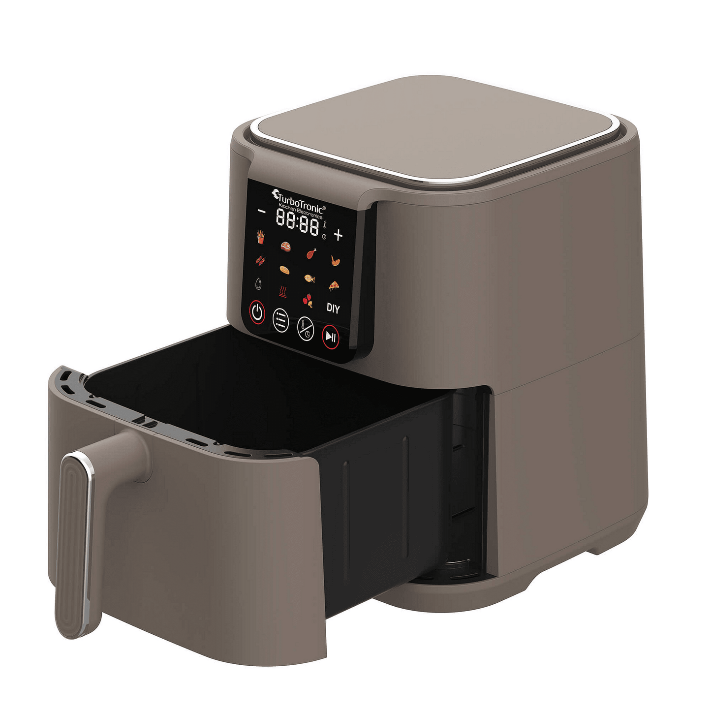 Дигитален Airfryer TurboTronic AirChef TT-AF250, 6L, лед дисплей, 12предварителни програми, 1500W,