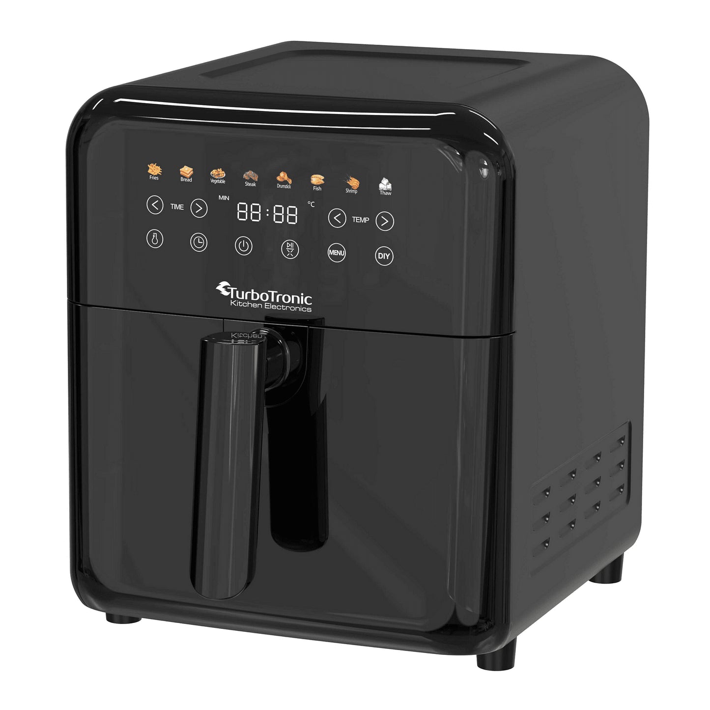 AirFryer Дигитален Turbotronic Airchef Pro TT-AF190, 6.0L, 8зададени програми, дигитален дисплей, 1600W