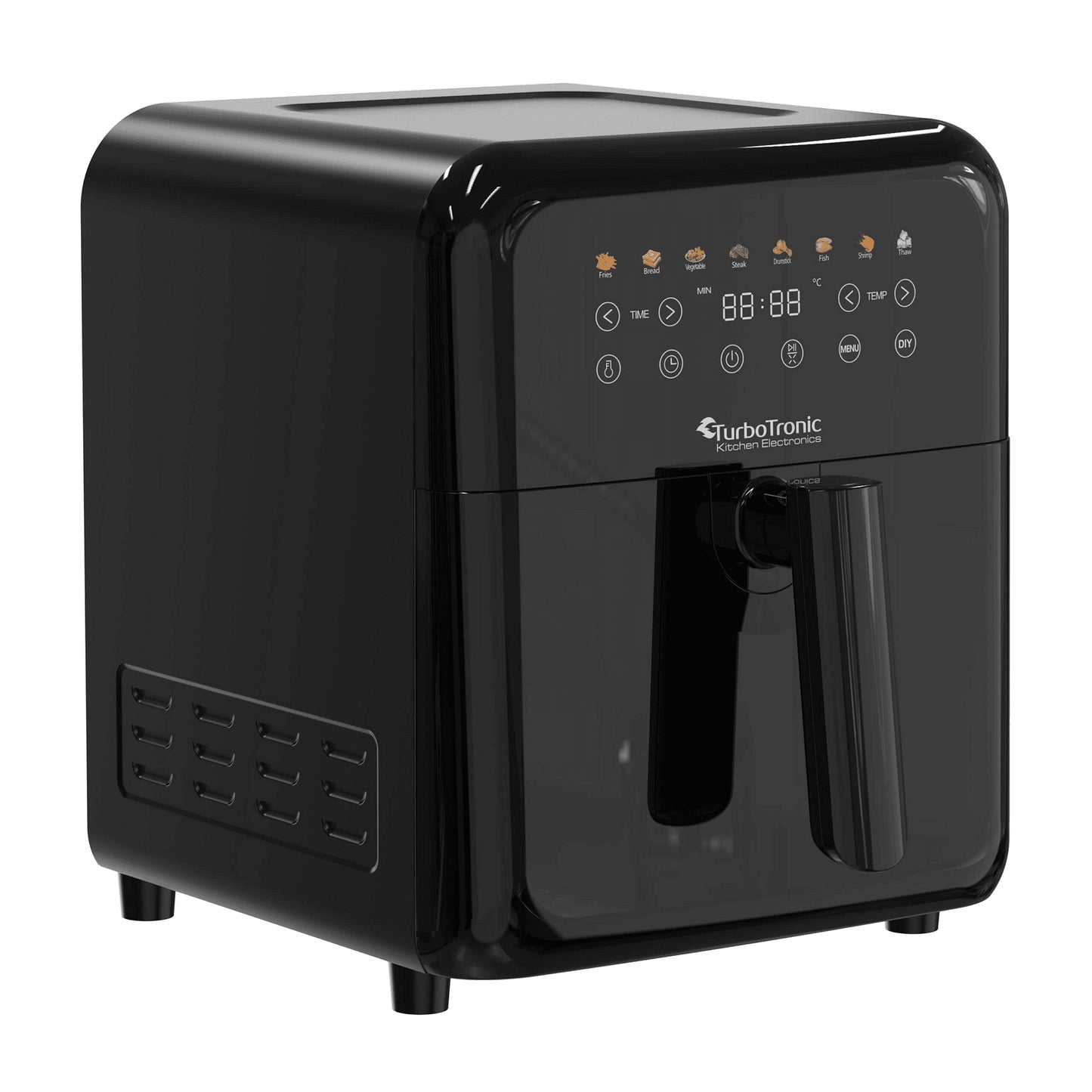 AirFryer Дигитален Turbotronic Airchef Pro TT-AF190, 6.0L, 8зададени програми, дигитален дисплей, 1600W