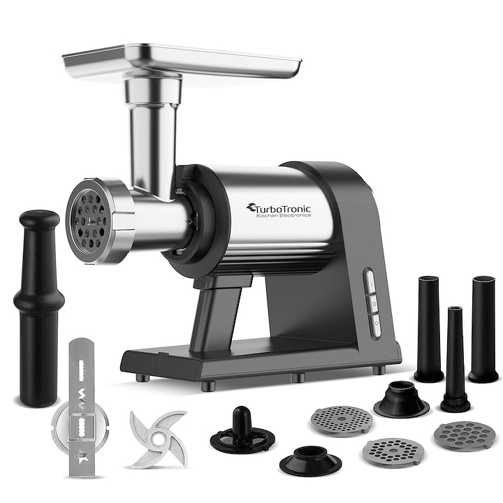 Професионална месомелачка TurboTronic Samurai Ultra TT-MG10, 2600W, мултифункционална 6 в 1, неръждаема стомана
