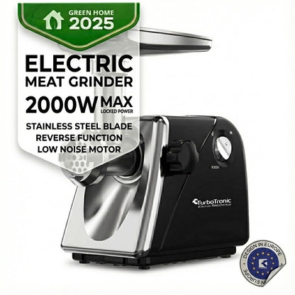 Професионална месомелачка  Месомелачка Turbotronic TT-MG20, неръждаема стомана, мултифункционална,  2000W,