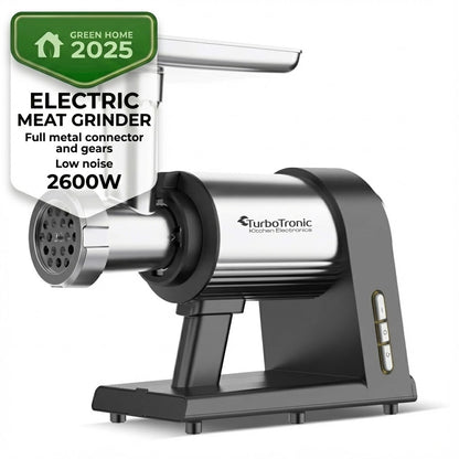 Професионална месомелачка TurboTronic Samurai Ultra TT-MG10, 2600W, мултифункционална 6 в 1, неръждаема стомана