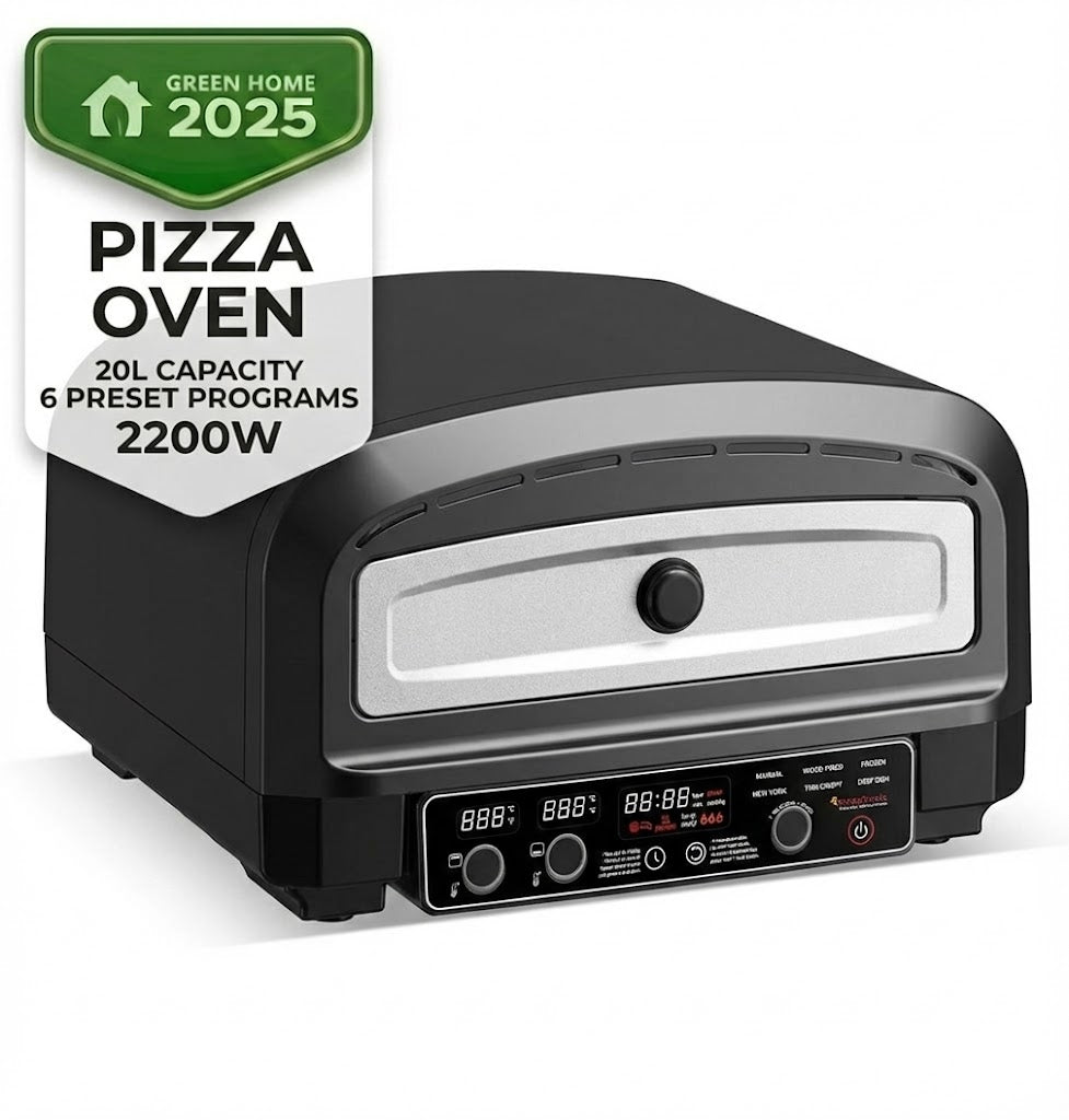 Мултифункционална пещ за пица Turbotronic Pizzaliano TT-PO14, 20L, 6предварителни програми, лед дисплей, 2200W