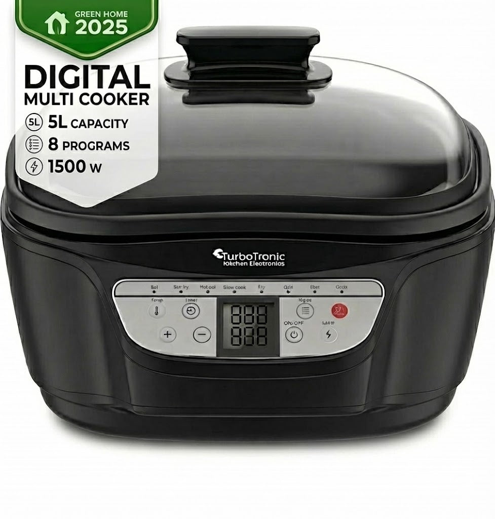 Мултикукър 8 в 1 TurboTronic TT-DMC24, 1500W, 5L, дигитален дисплей, 50–240°C, 1–240 мин