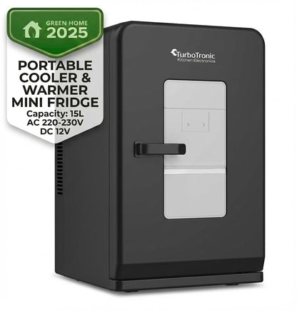 Преносим хладилник с отопление TurboTronic TT-EC15, 15L, 12V/230V, охлаждане до -18°C, загряване до 60°C